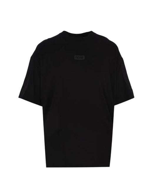 Versace Jeans Couture Black Logo-Patch T-Shirt for men