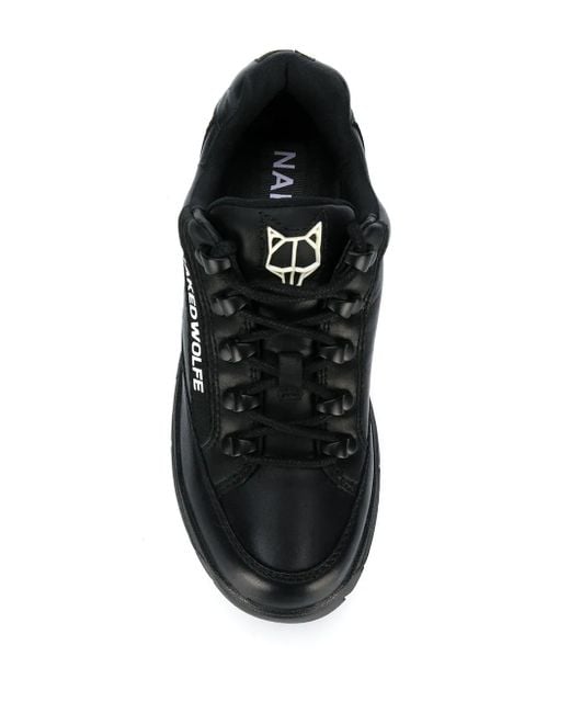 Naked Wolfe Black Sporty Platform Sneakers
