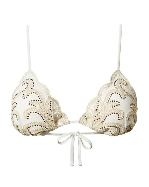 Twinset Natural Knitted Bikini Top