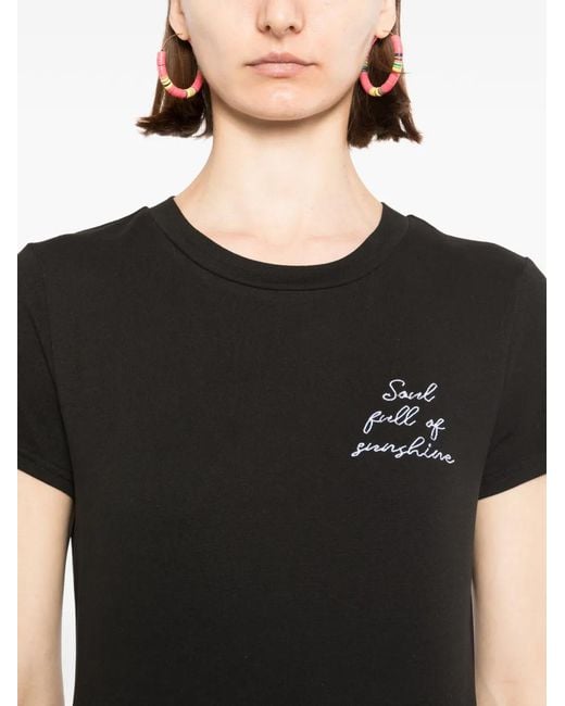 BLAKLACE Black T-Shirt À Logo Brodé