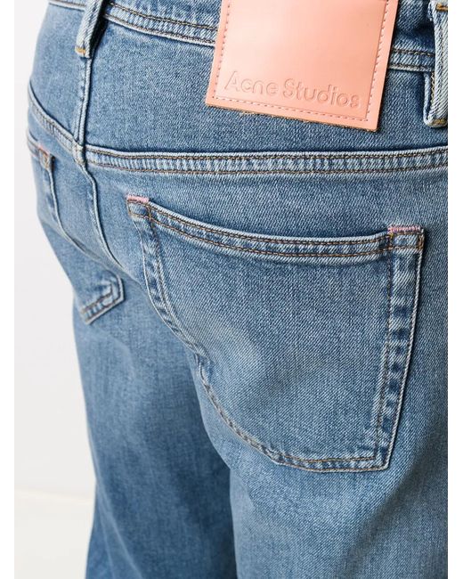 Acne Cropped Jeans in het Blue voor heren