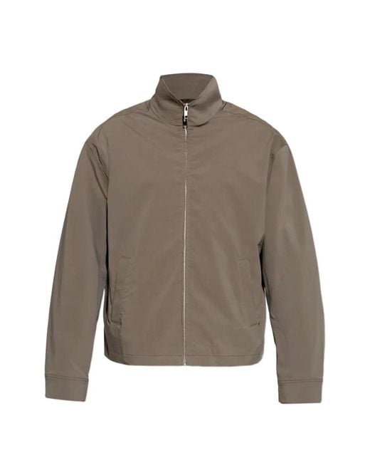 FRAME Brown Stand-Up Collar Jacket for men