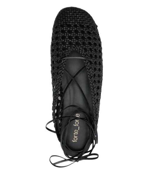 Forte_forte White Hand Braided Sabot Shoes