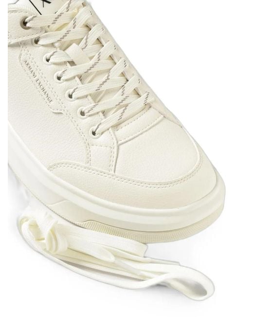 Emporio Armani White Baskets À Lacets for men