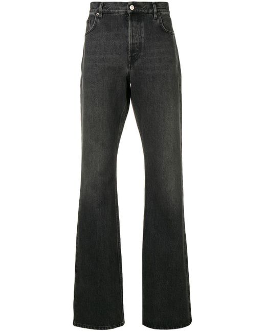 Balenciaga Black Bootcut Loose Fit Jeans for men