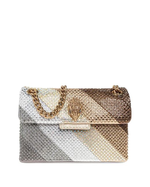 Kurt Geiger Gray Mini Kensington Crossbody Bag