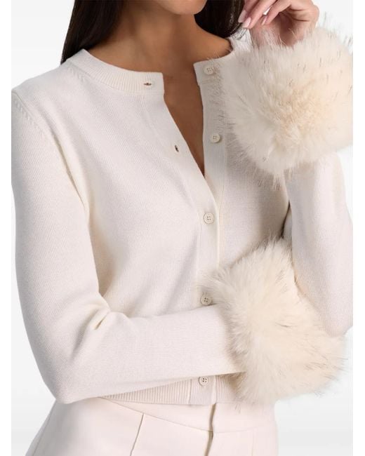 Alice + Olivia White Dollie Cardigan