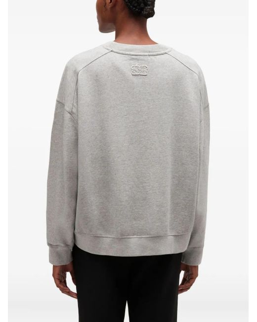 Ganni White Logo Sweatshirt