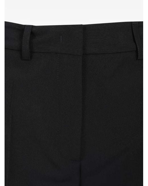 Al Duca D'aosta Black Pressed-Crease Wide-Leg Trousers