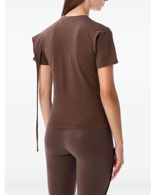 OTTOLINGER Brown Draped T-Shirt