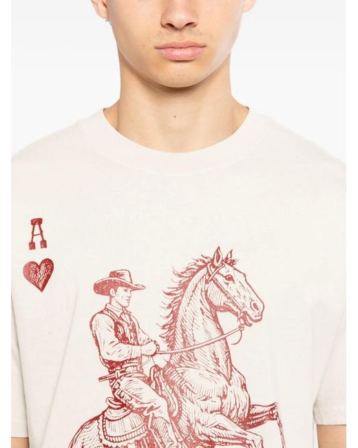 Melt White Horse-Print T-Shirt for men
