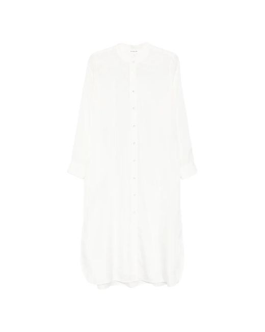 P.A.R.O.S.H. White Saxon Buttoned Midi Dress