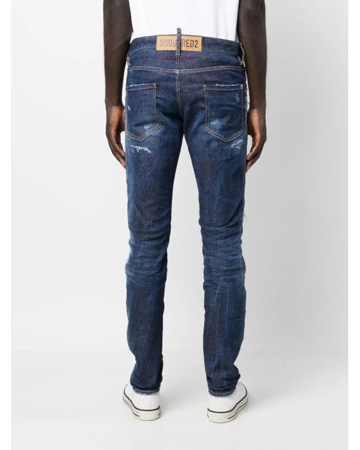 DSquared² Gerafelde Jeans in het Blue voor heren