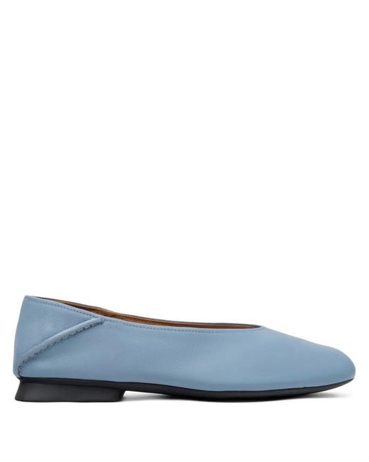 Camper Blue Casi Myra Leather Ballet Flats