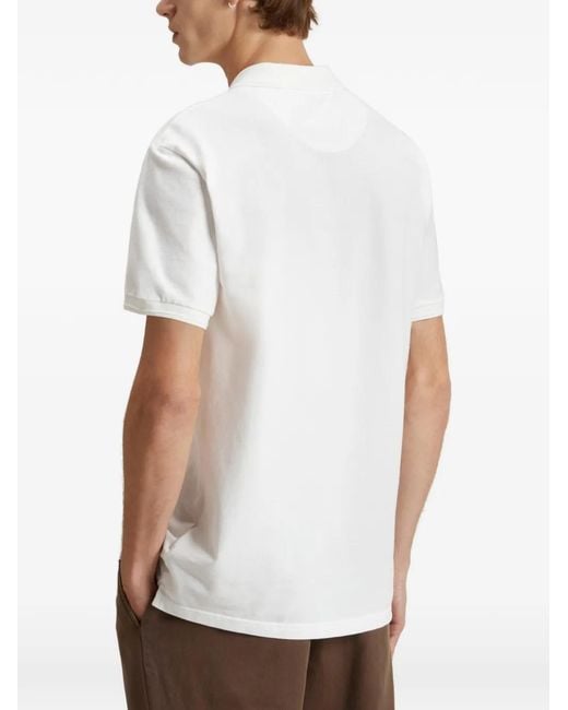 Woolrich White Mackinack Short-Sleeves Polo Shirt for men