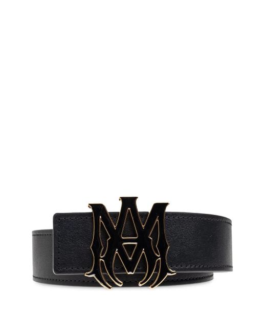 Amiri Black Reversible Leather Belt for men