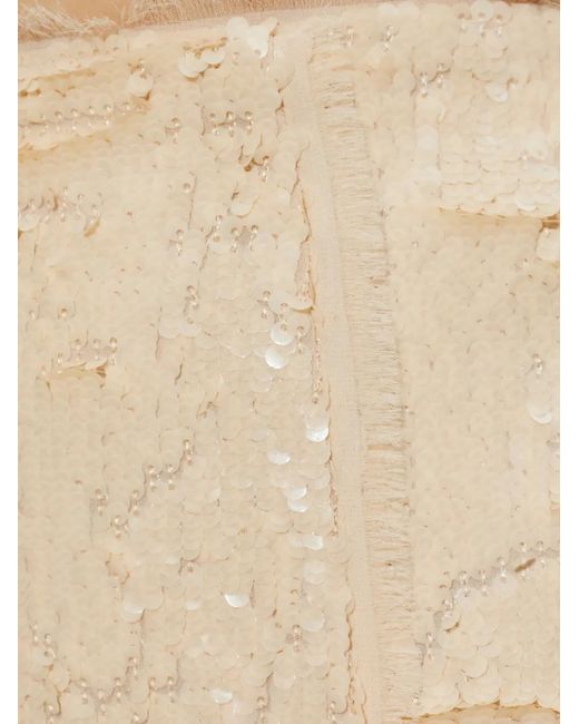 Rag & Bone White Sequin-Embellished Frayed Skirt