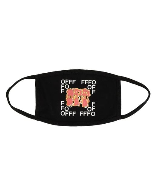 Off-White c/o Virgil Abloh Black Logo-Print Cotton Face Mask for men