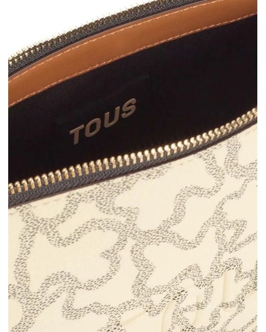 Tous White Kaos Chain-Strap Logo-Print Shoulder Bag
