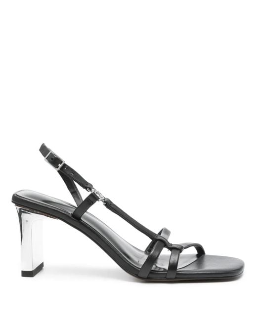 Maje Metallic 80Mm Leather Sandals