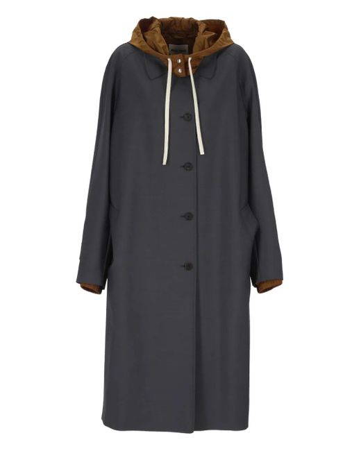 Miu Miu Jas Met Capuchon En Knopen in het Black