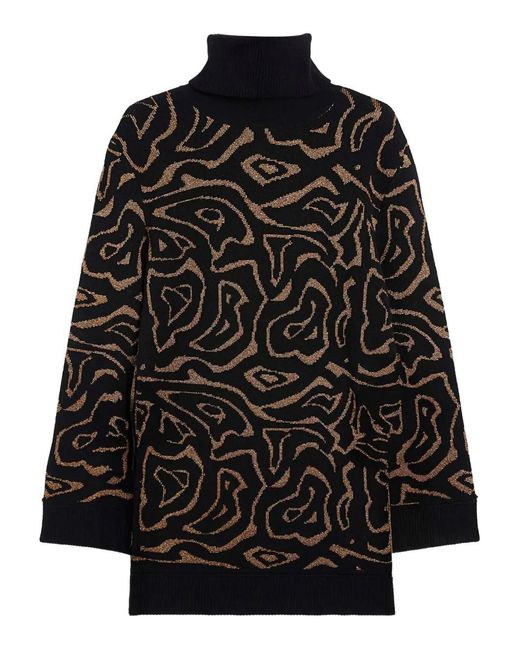 Emilio Pucci Black Labirinto Print Oversized Sweater