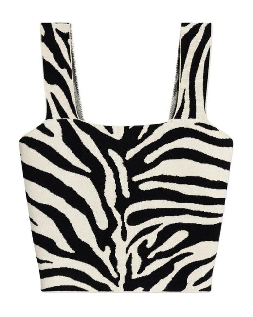 Gestuz Black Oberteil mit Zebra-Print