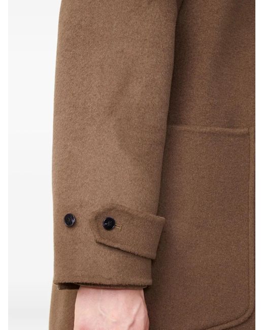 Officine Generale Natural Patch-Pocket Wool Coat for men