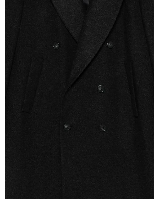 Paura Black Enea Double-Breasted Coat for men
