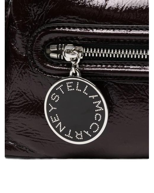 Stella McCartney Black Small Dartmoor Logo-Charm Tote Bag