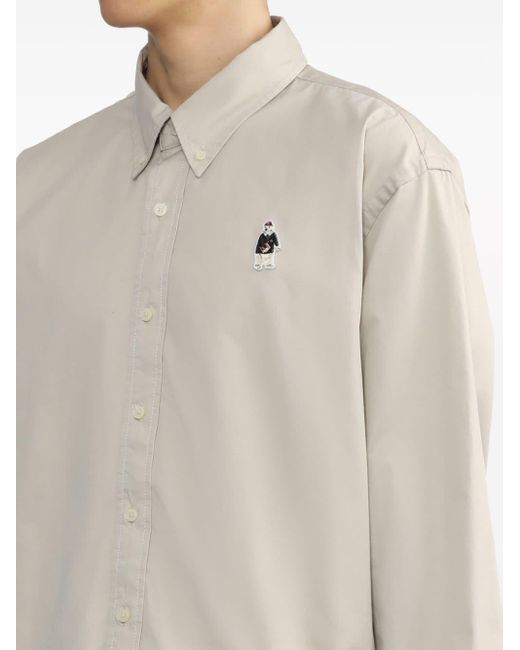 Camisa con detalle de parche Chocoolate de hombre de color White