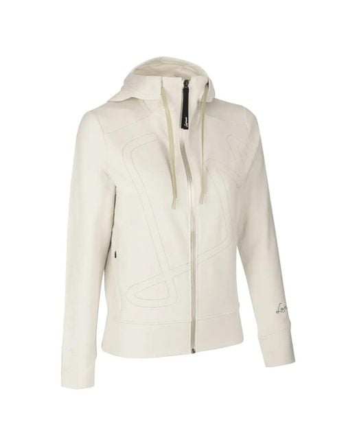 Lamunt White Erika Hooded Zip-Up Jacket