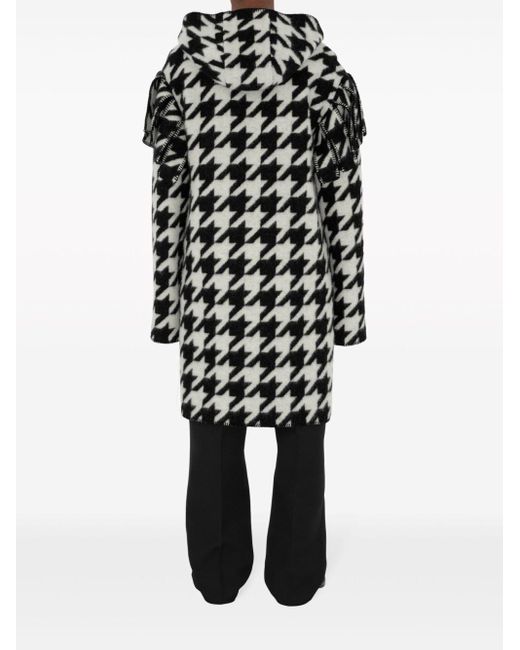 Burberry Black Houndstooth Wool Cape for men