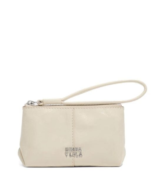 Bimba Y Lola Natural Logo Leather Wallet