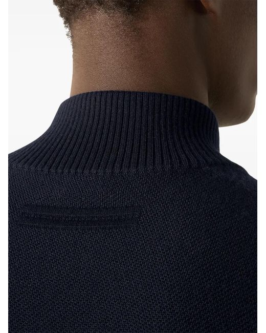 Zegna Blue Cashseta Full-Zip Cardigan for men