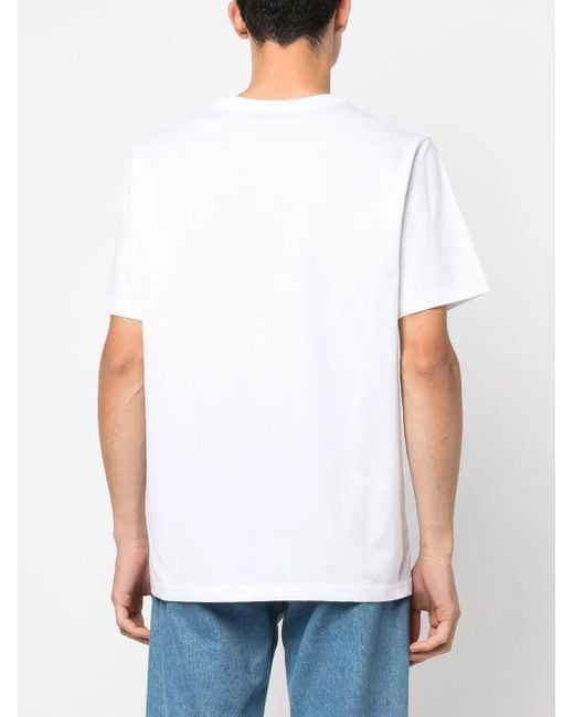 Paul Smith White Logo Patch T-Shirt for men