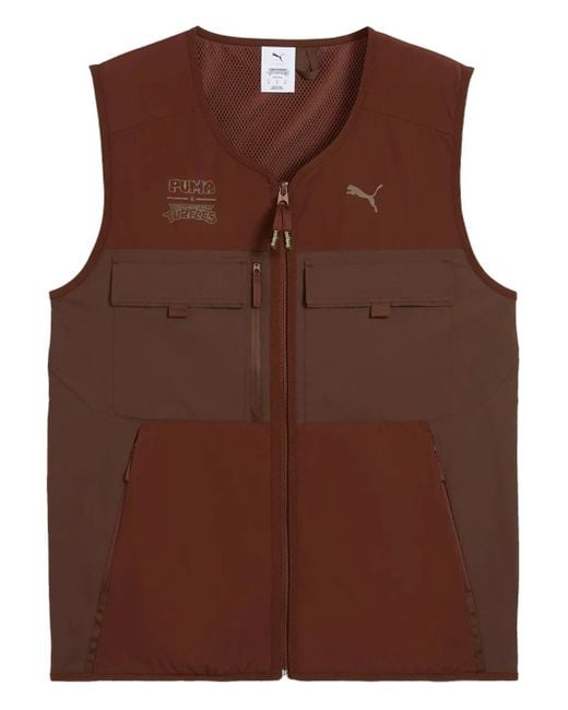 Chaleco tech tipo cargo de x TMNT PUMA de hombre de color Brown