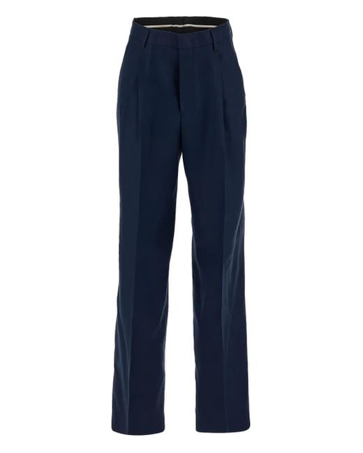 Tagliatore プリーツディテール パンツ Blue