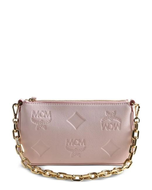 MCM Gray Aren Shoulder Bag