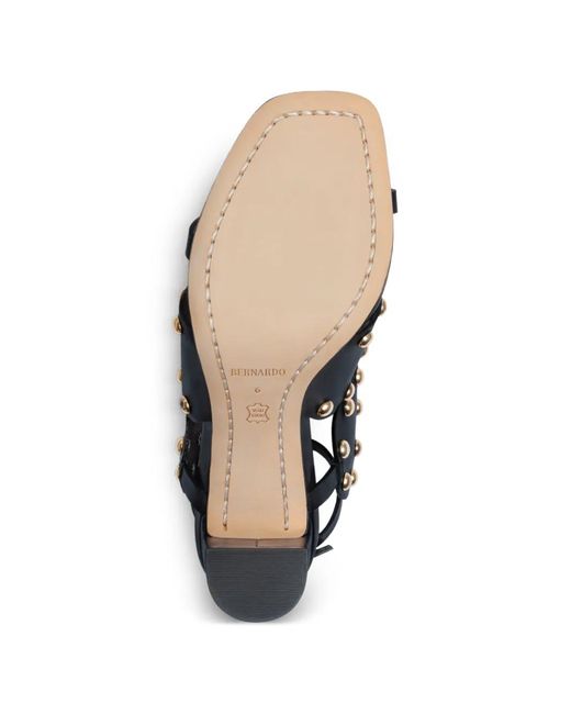 Bernardo White New Moon Studded Sandals