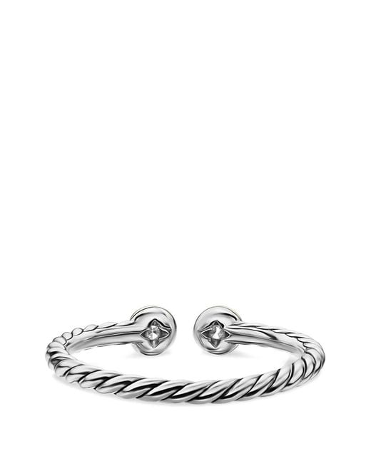 David Yurman White Cable Open Round Ring