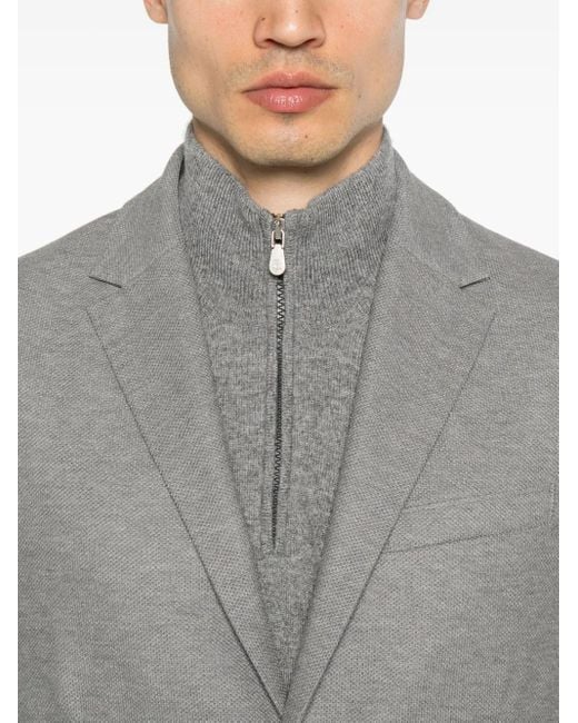Harris Wharf London Gray Single-Breasted Blazer for men