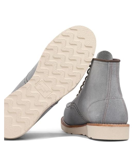 Red Wing Gray Classic Moc Lace-Up Boots for men