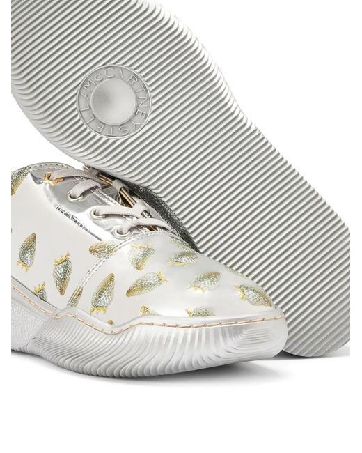 Stella McCartney White Strawberry Print Sneakers