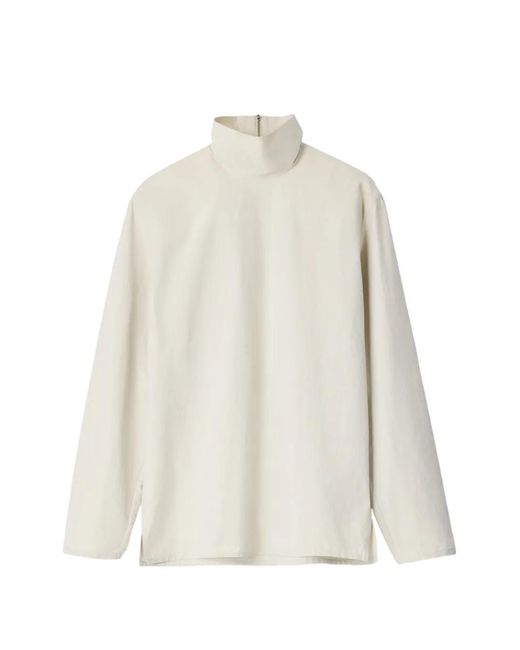Lemaire White Stand-Collar Top