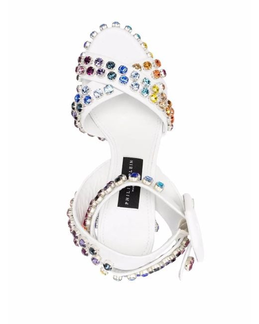 Philipp Plein Multicolor Crystal-Embellished Sandals