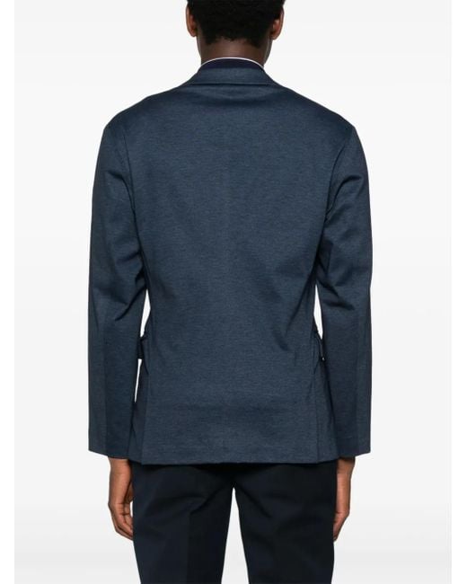 Boss Blue Single-Breasted Blazer for men