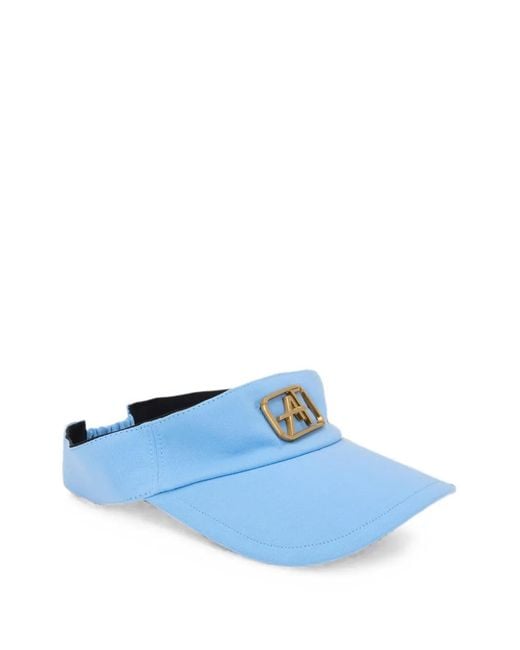 Alberta Ferretti Blue Logo-Plaque Adjustable Visor