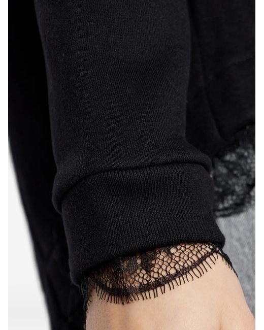 AllSaints Blue Lace-Trim Hoodie