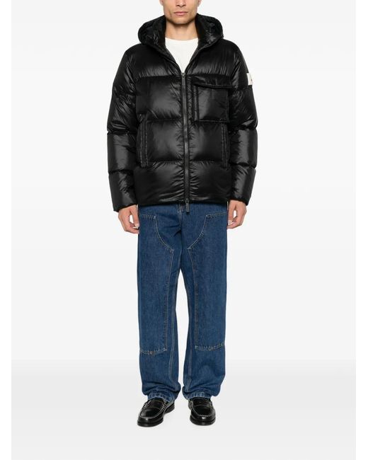AFTER LABEL Black Katalla Hooded Padded Jacket for men
